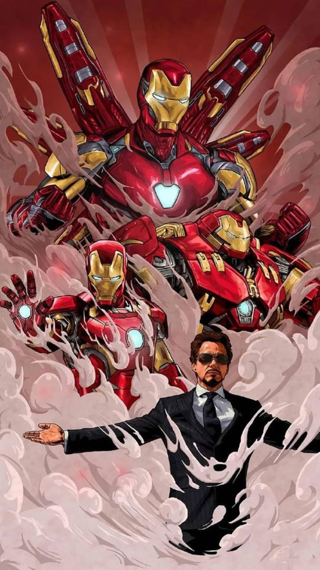 Praktfulle Tony Stark Iron Man Android Bakgrunner