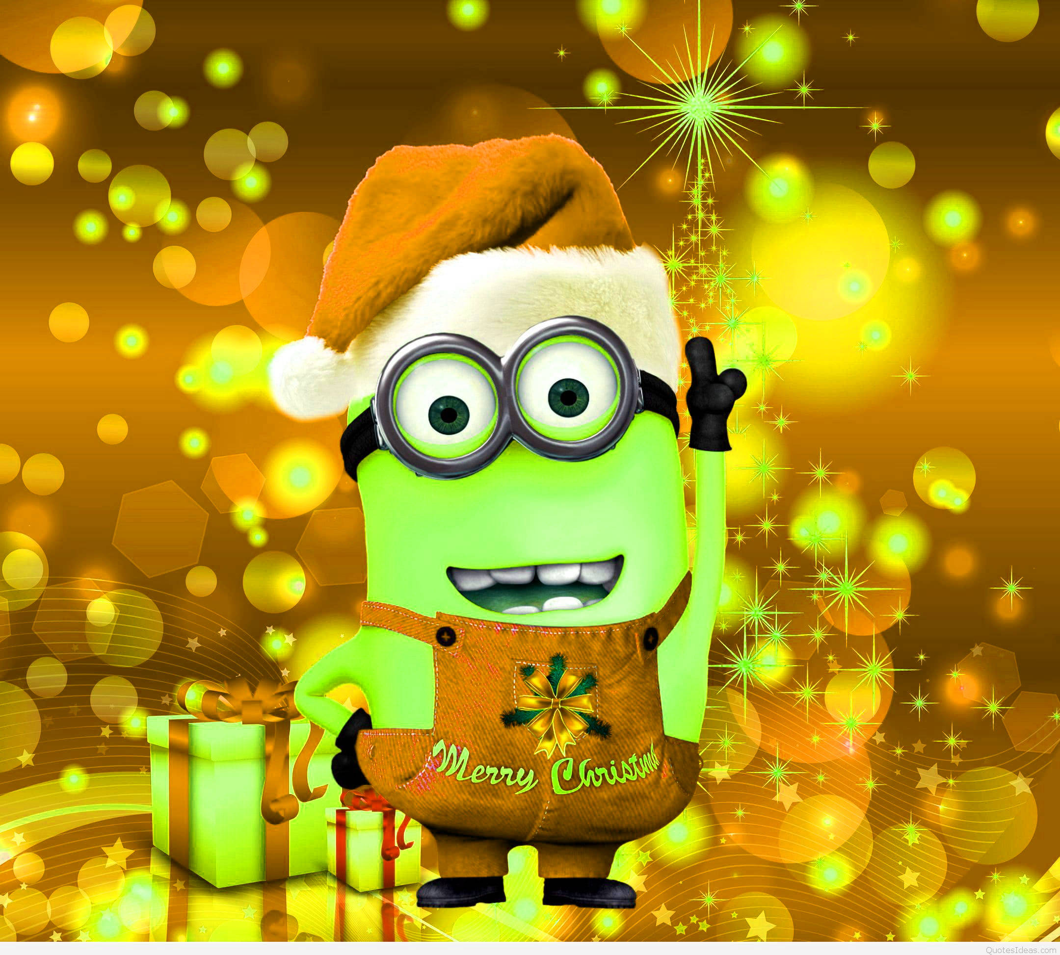 Preppy grønn minion-jul Bakgrunner