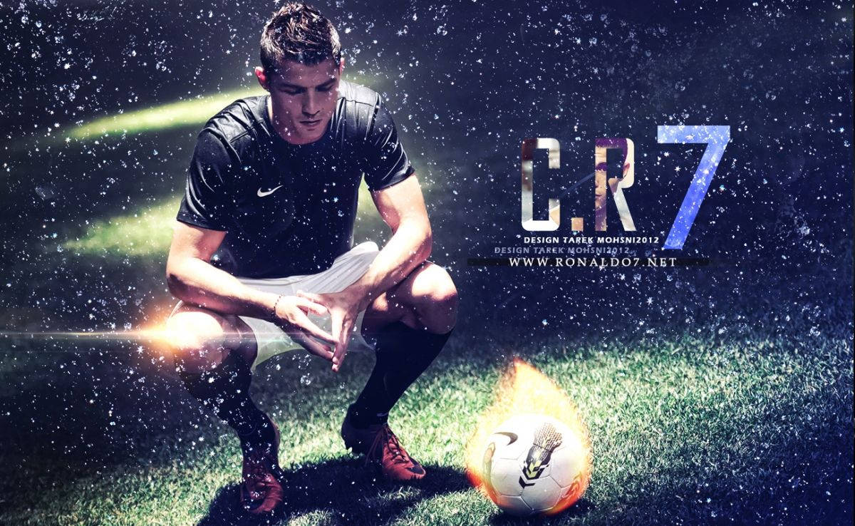 Cristiano Ronaldo konsentrasjon kunstverk-bakgrunn.