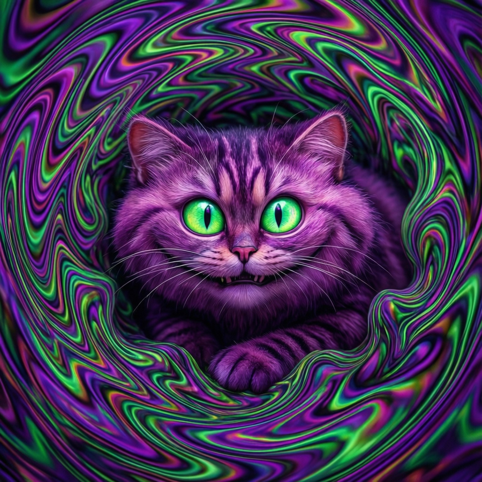 Psychedelisk katt Bakgrunner