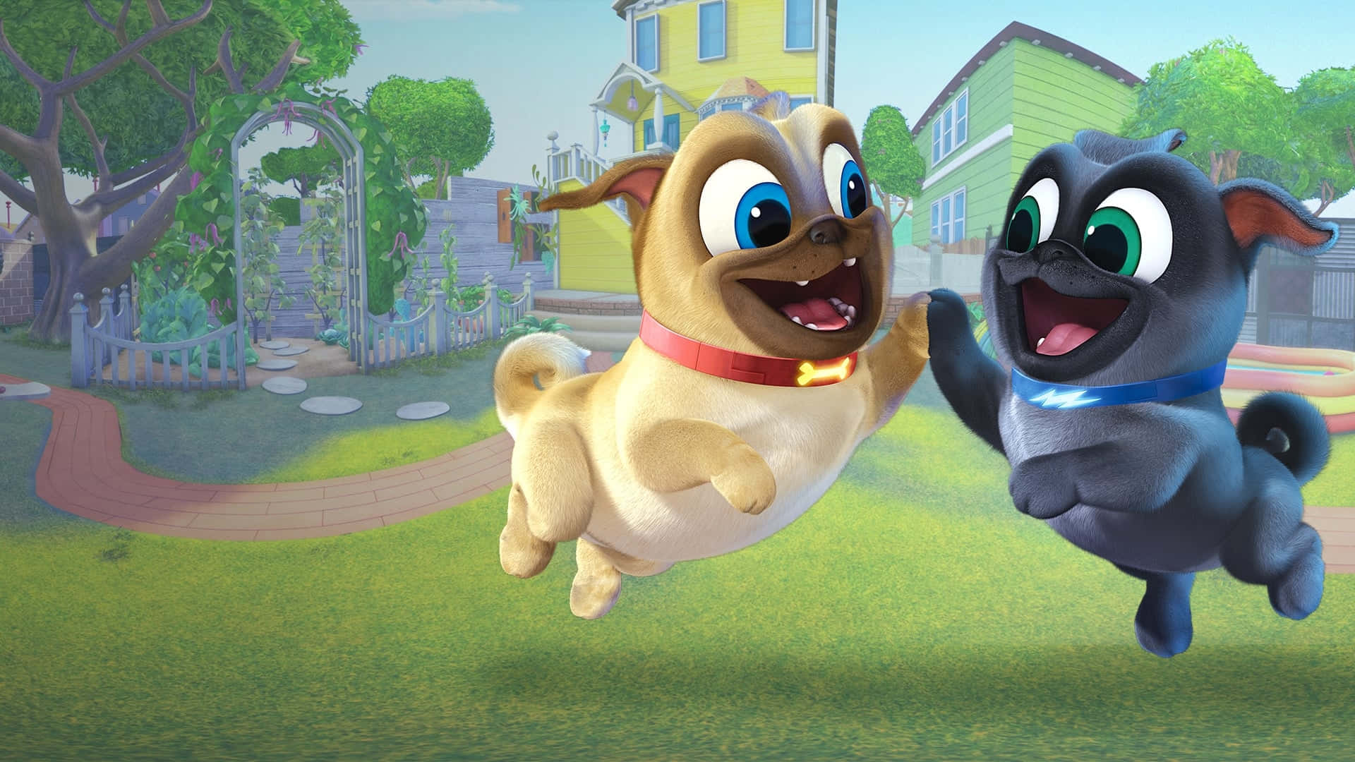 Puppy Dog Pals High Five på norsk Bakgrunner