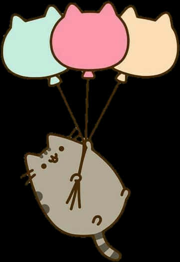 Pusheen ballongferd Bakgrunner