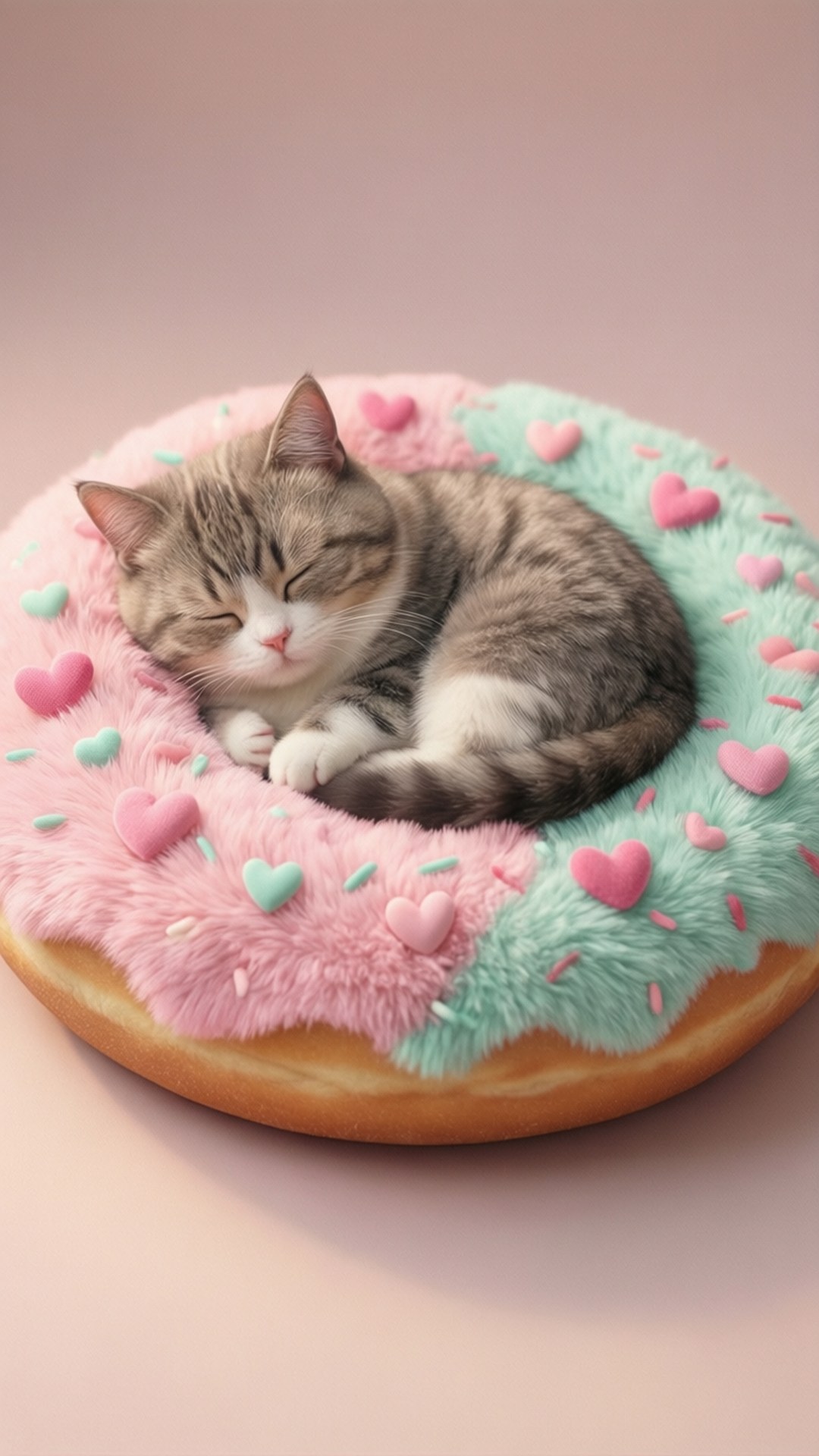 Pusheen i donutseng Bakgrunner