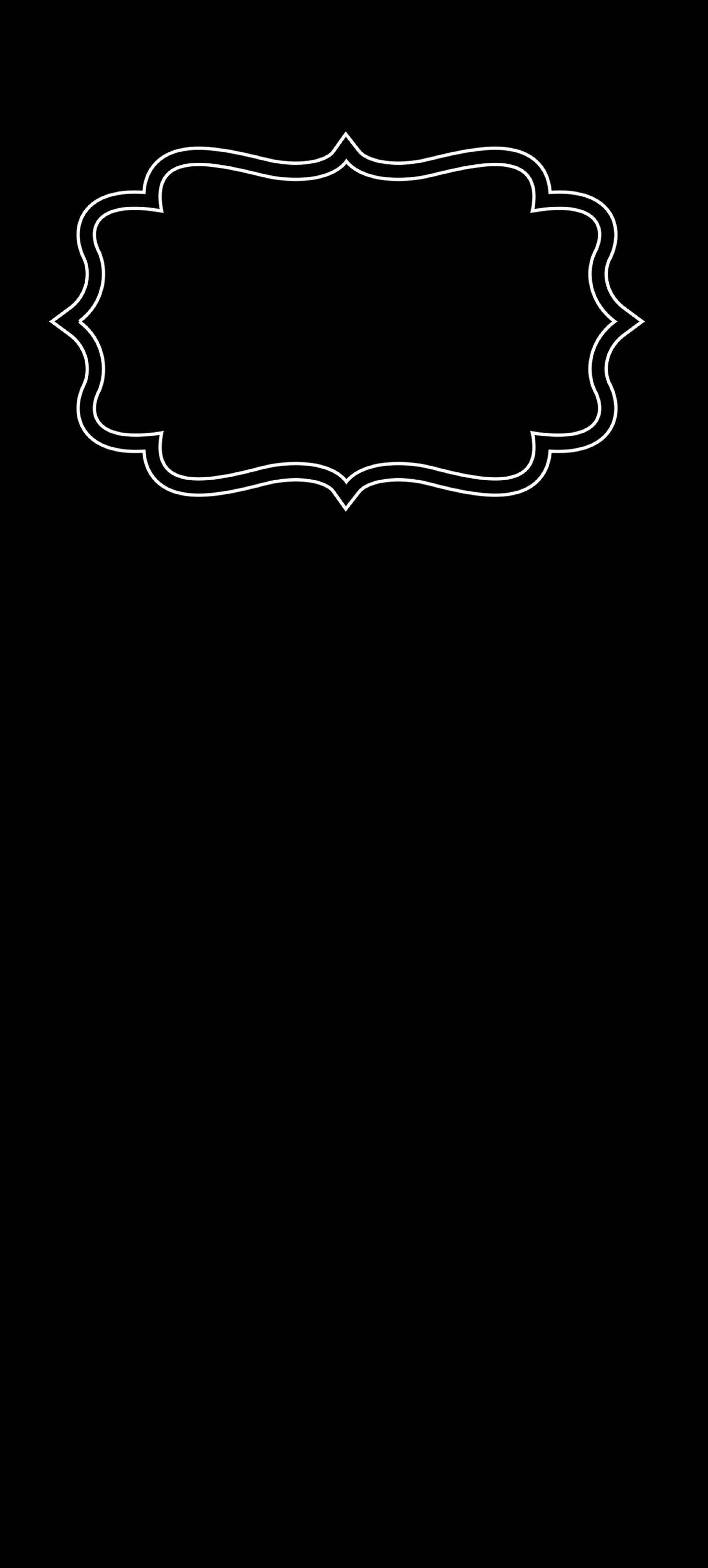 Pyntet ramme minimalistisk mørk iPhone Bakgrunner