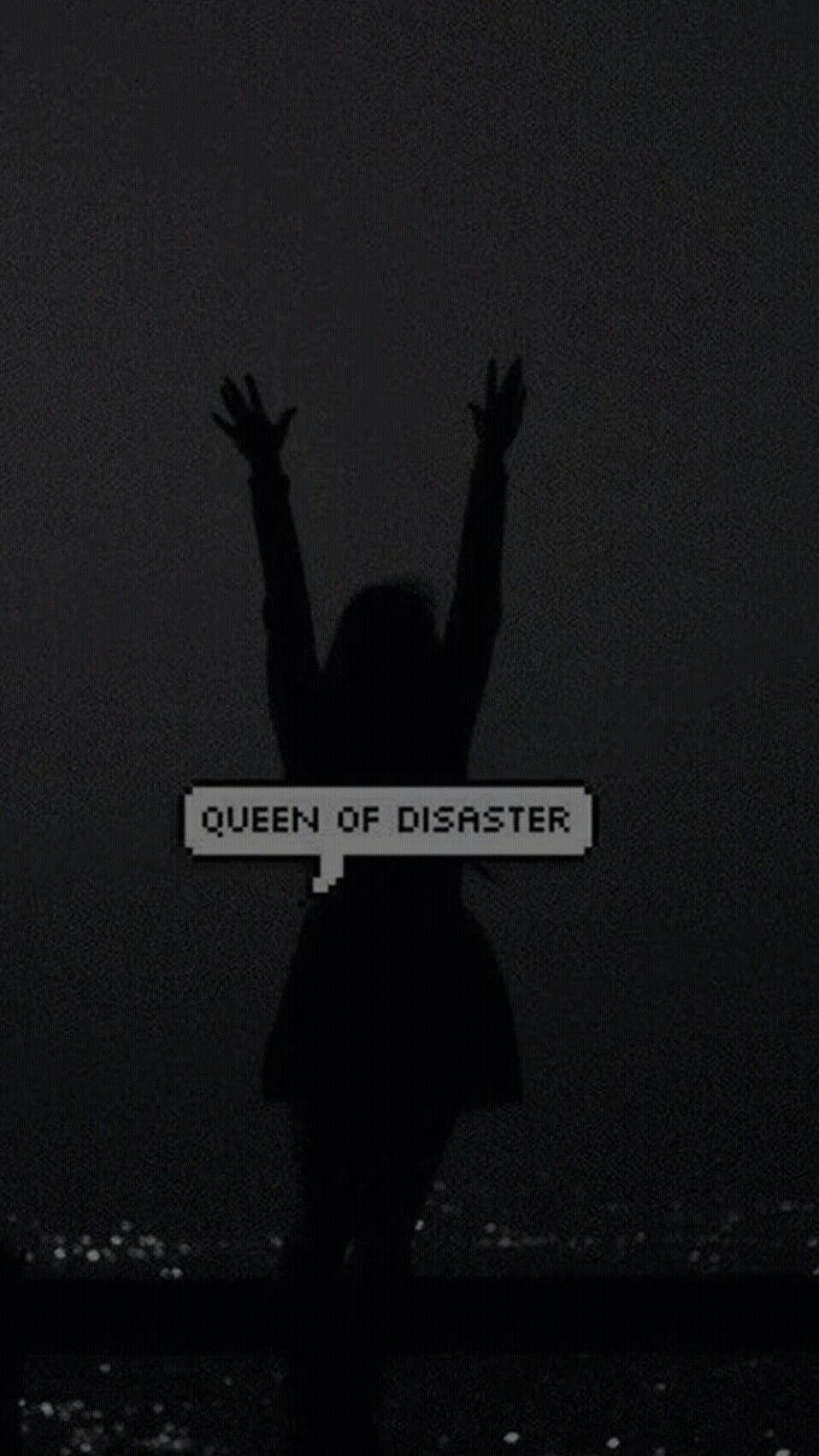 Queen Of Disaster Mørk Grunge Estetikk Bakgrunner