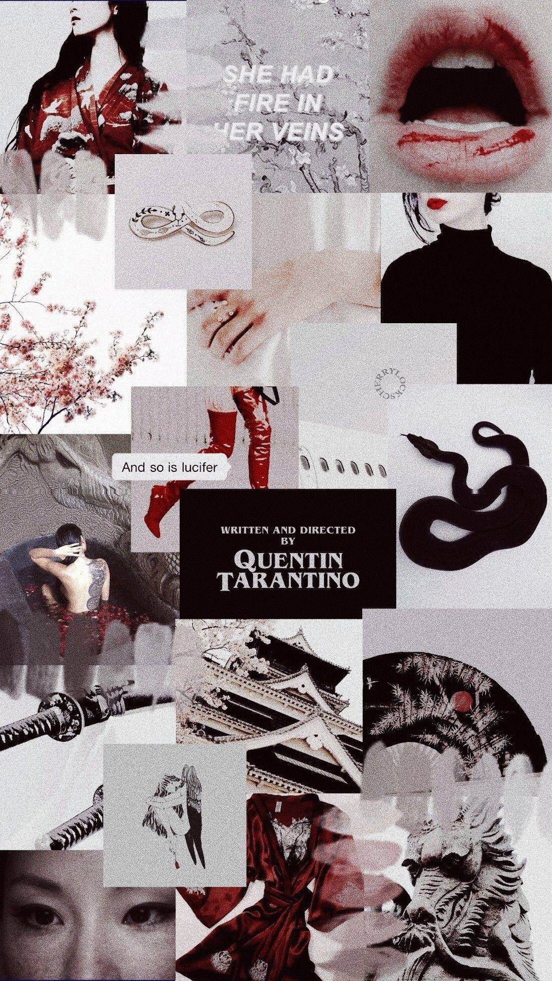 Quentin Tarantino estetisk collage Bakgrunner