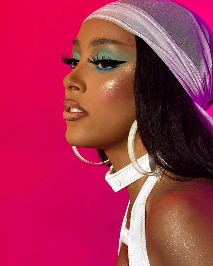 R&B-sangeren Doja Cat opptrer på scenen Bakgrunner