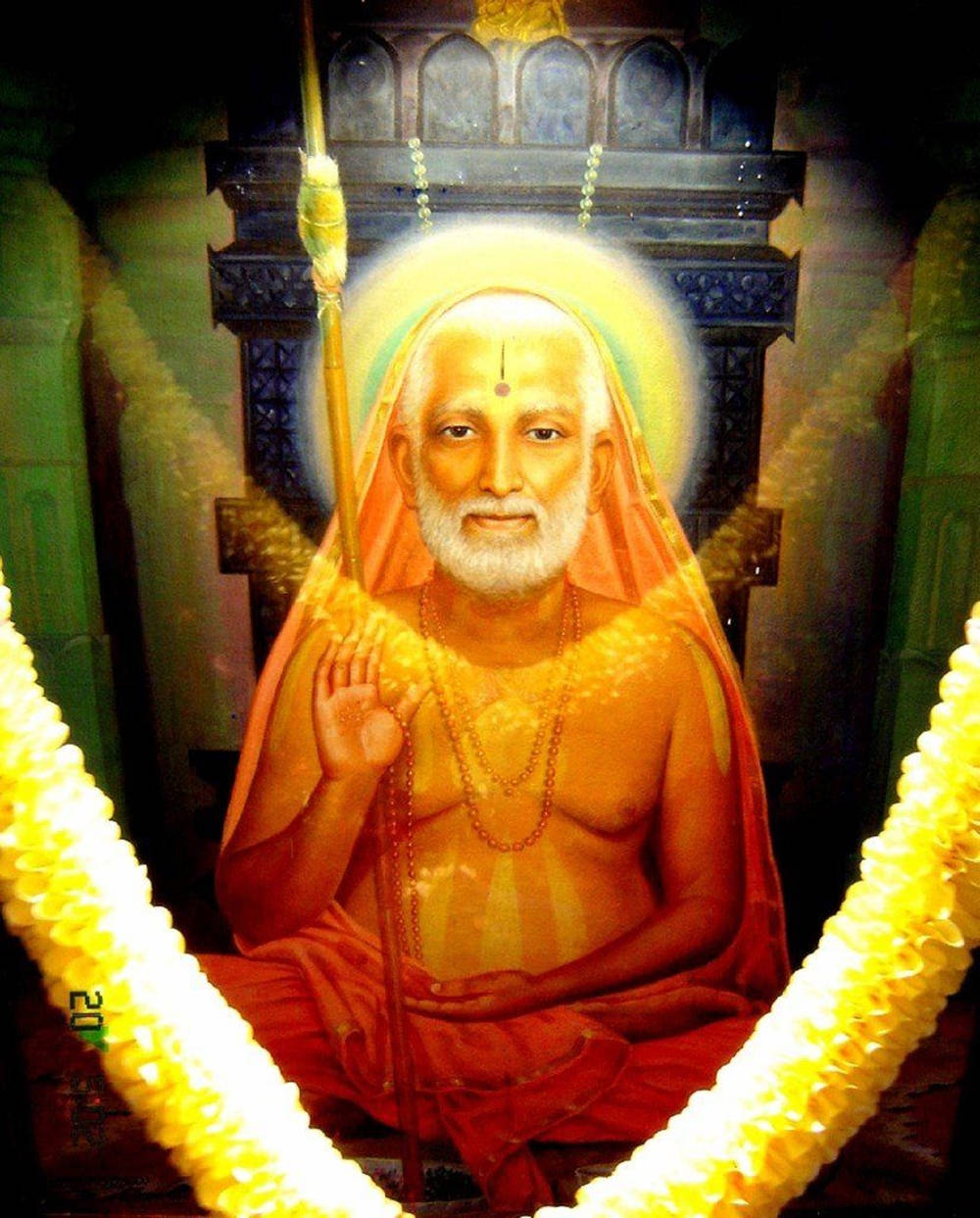 Raghavendra oransje estetisk maleri Bakgrunner