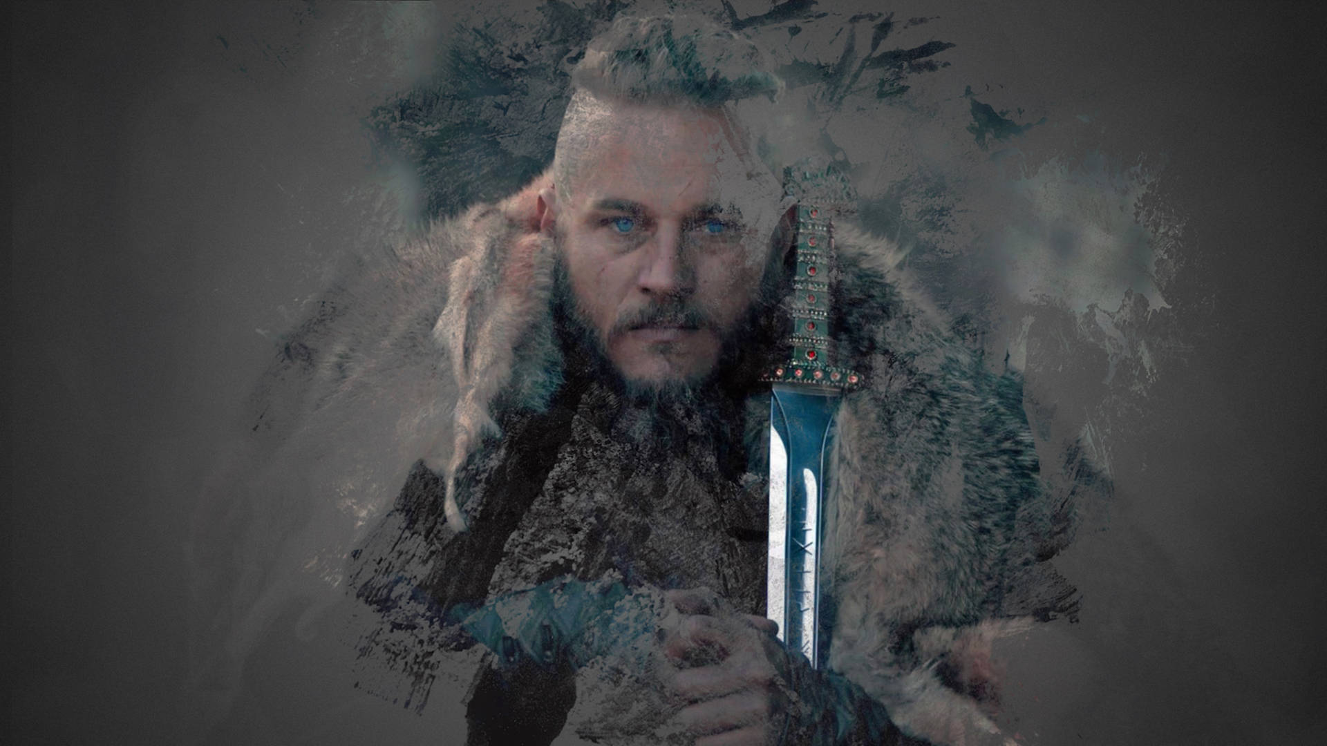 Ragnar Lothbrok 4K Vikings Brun Estetikk — Brun estetisk GIF Bakgrunner