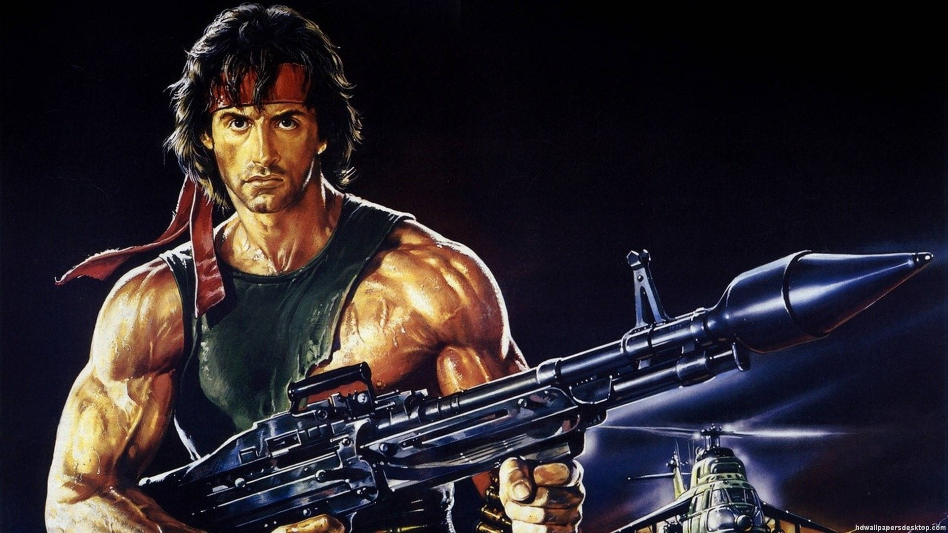Rambo Rifle Granat Kunst Bakgrunner