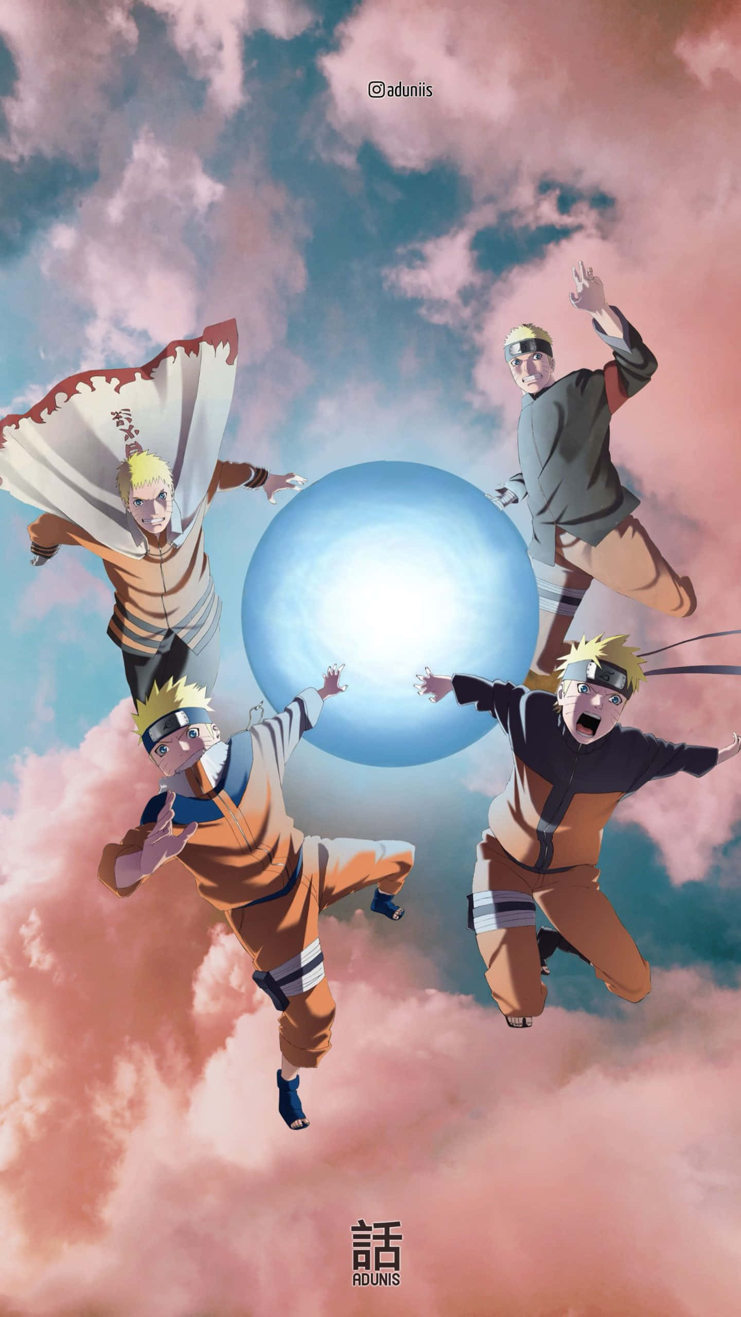Rasengan Naruto Estetisk Telefon Bakgrunner