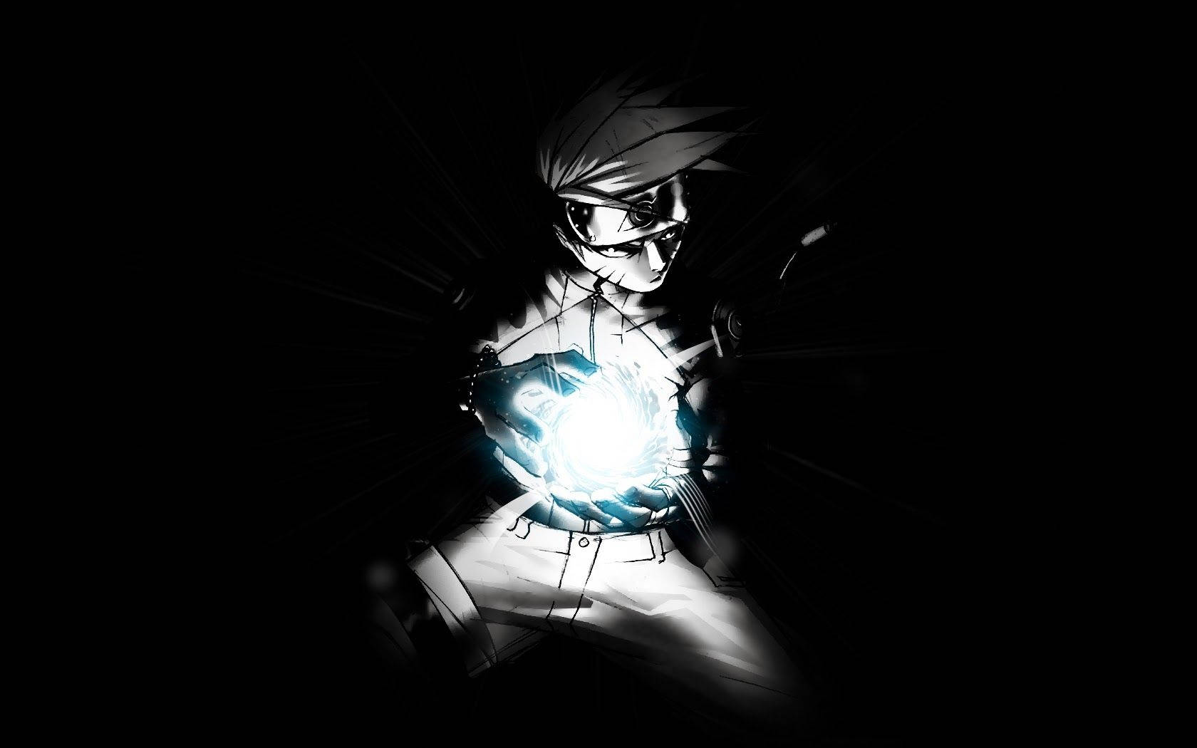Rasengan Uzumaki Naruto Svart Bakgrunner