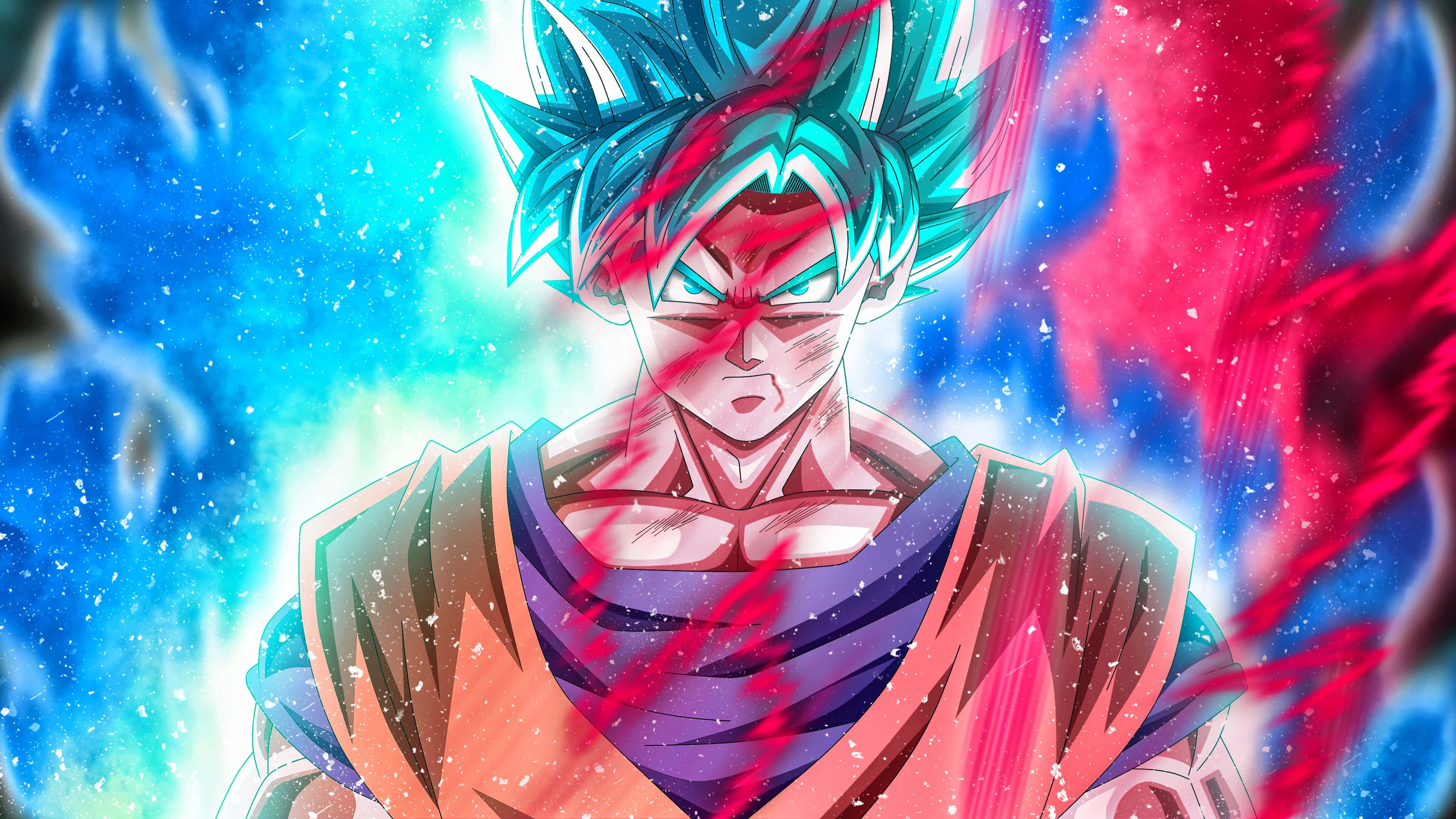Rød Blå Dragon Ball Super Bilde Bakgrunner
