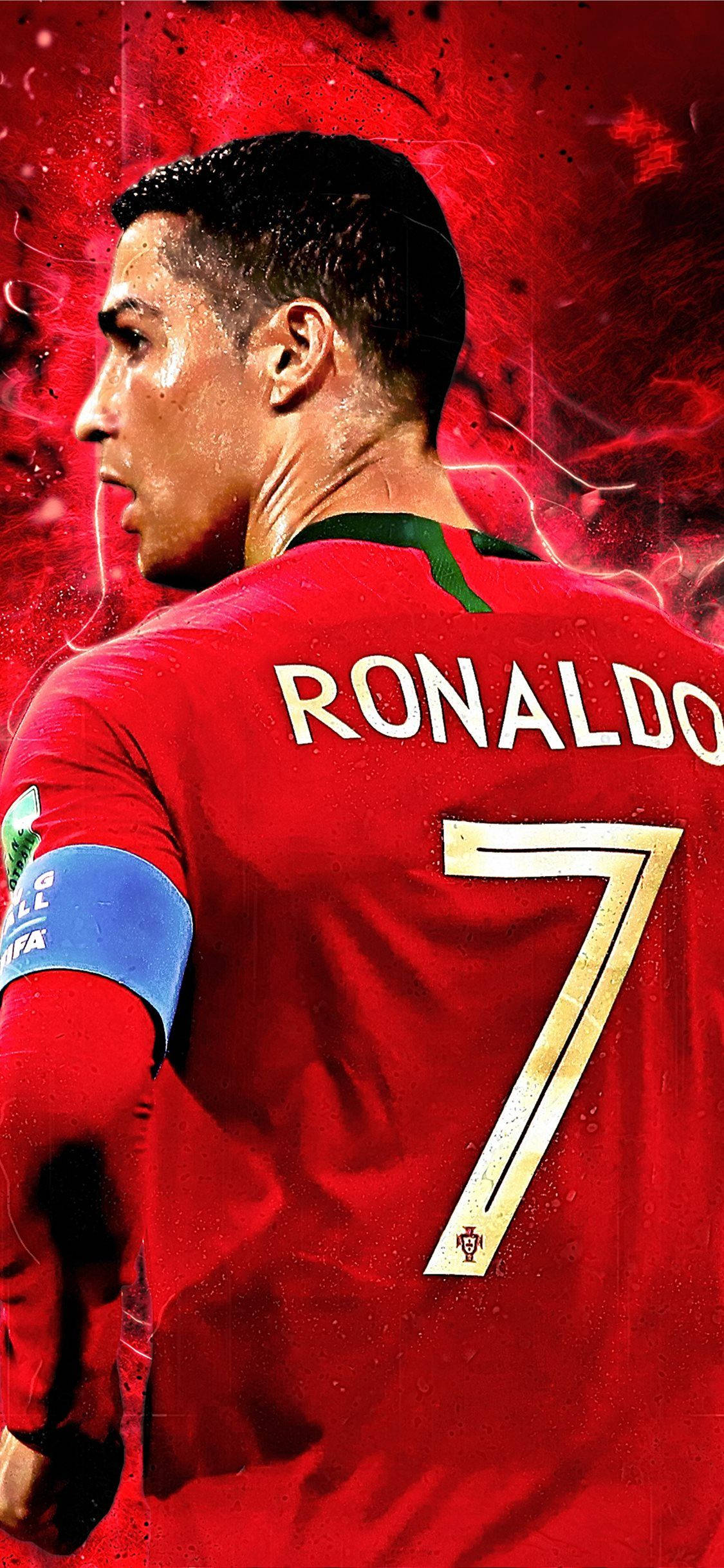 Rød CR7 Cristiano Ronaldo iPhone Bakgrunner