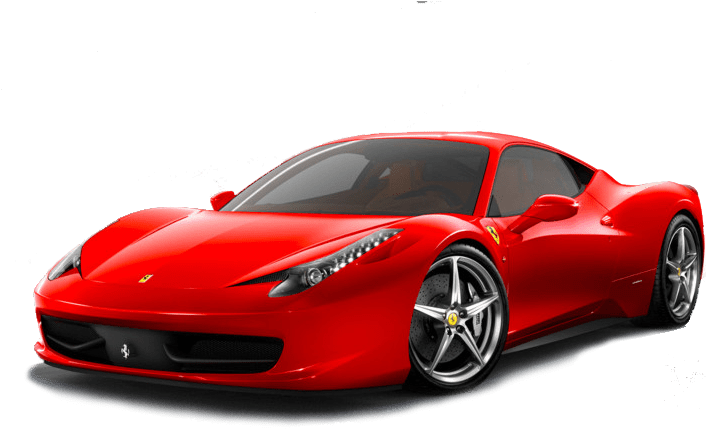 Rød Ferrari 458 Italia Sidevisning Bakgrunner