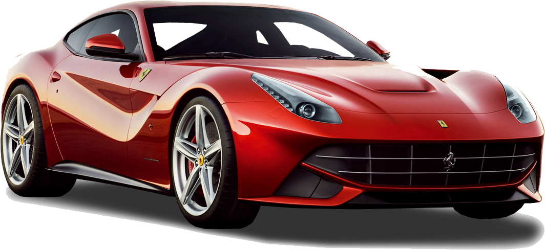 Rød Ferrari Sportsbil Isolert Bakgrunner