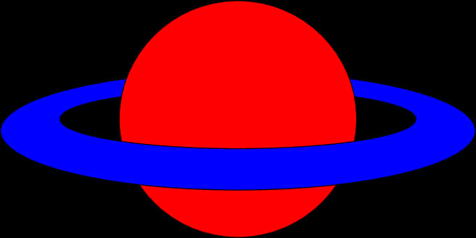 Rød planet med blå ringer grafikk Bakgrunner
