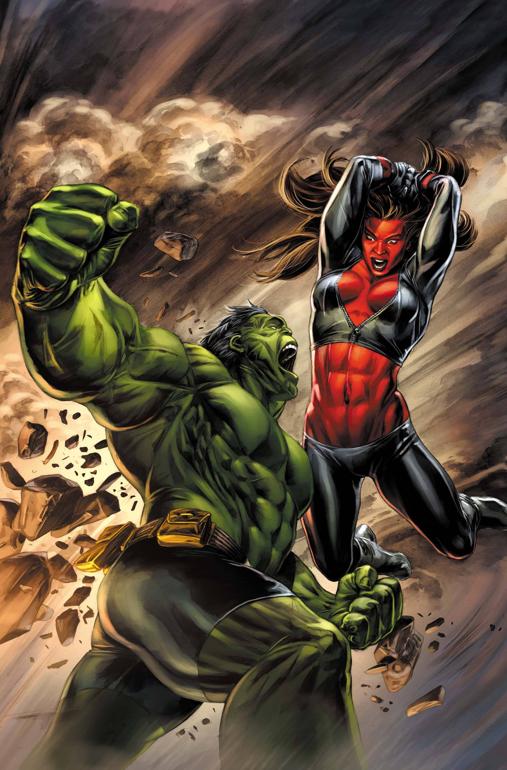 Rød She Hulk Slåss Bakgrunner