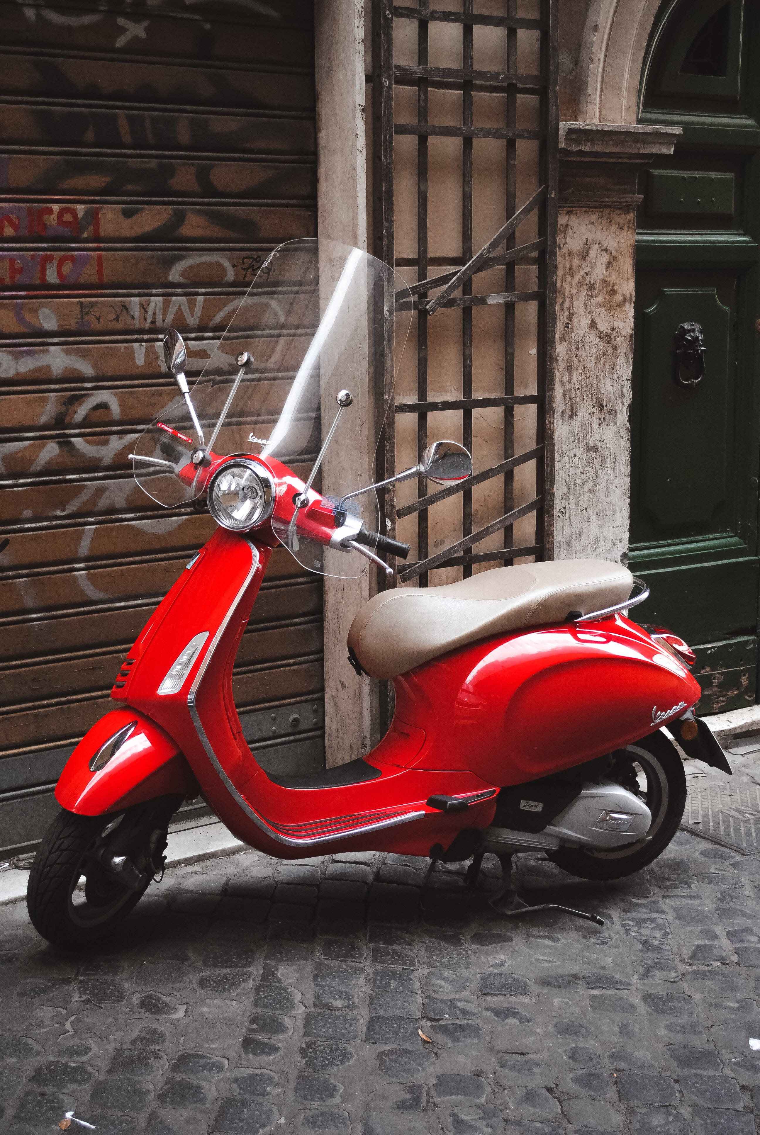 Rød Sykkel Moped Bakgrunner