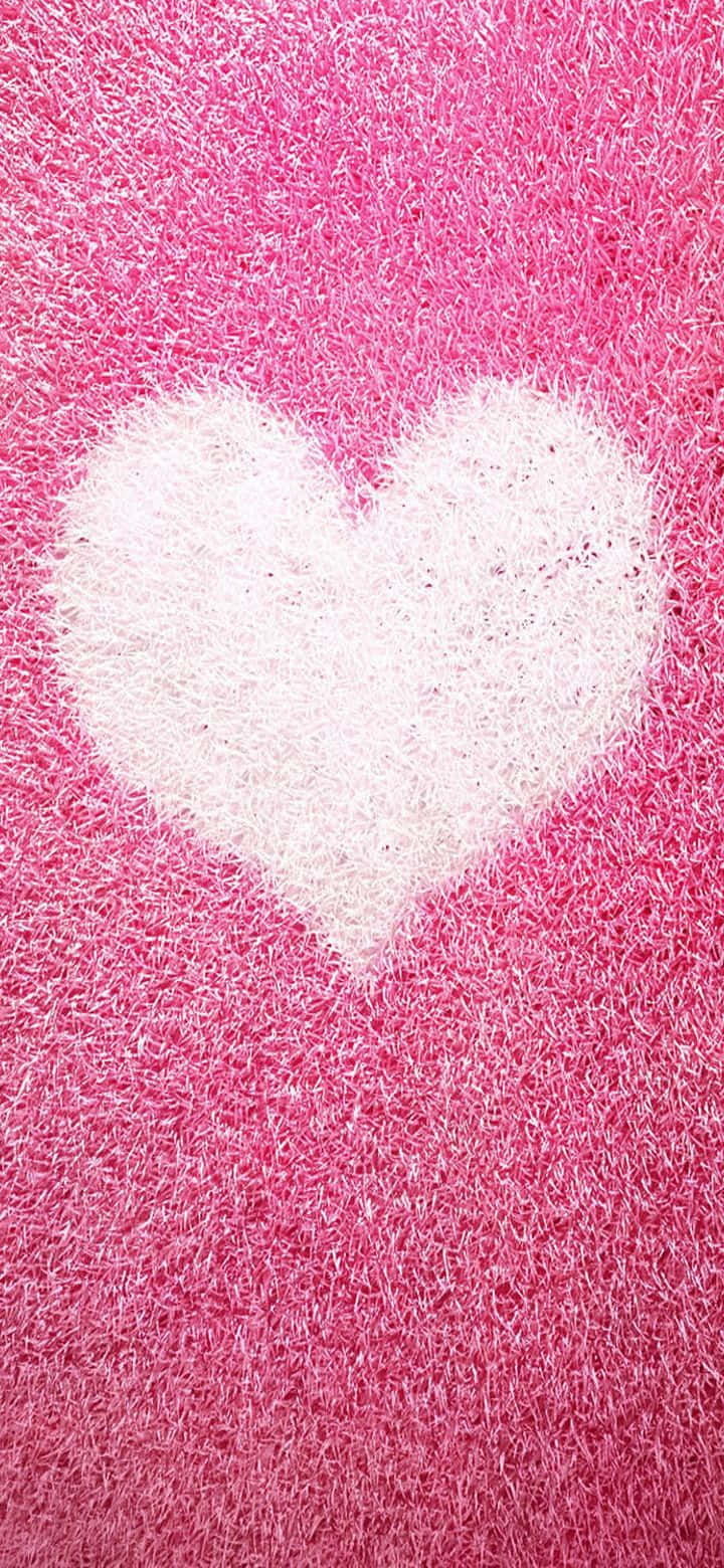 Rødme av kjærlighet – en delikat rosa hjertebakgrunn Bakgrunner