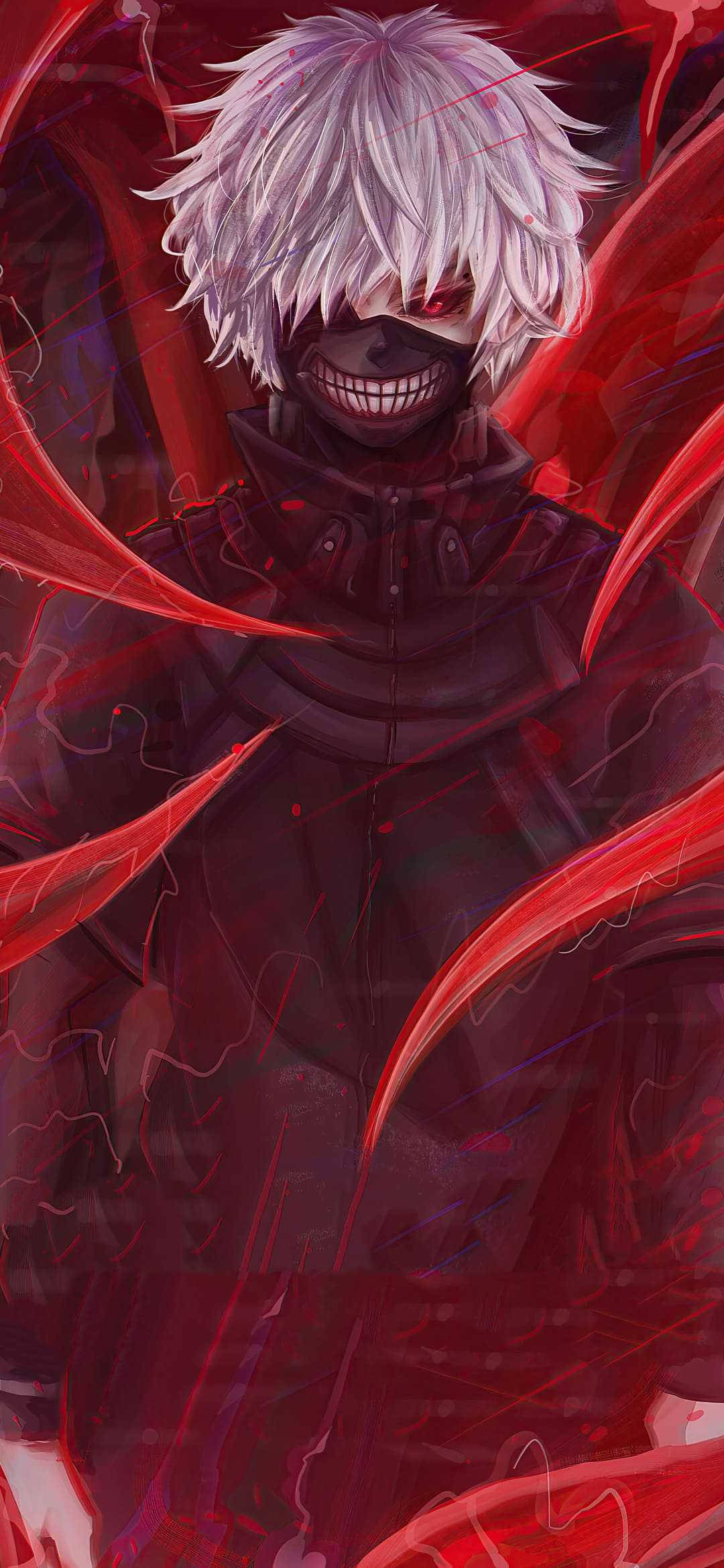 Rødt-Tema Edgy Anime Ken Kaneki Bakgrunner