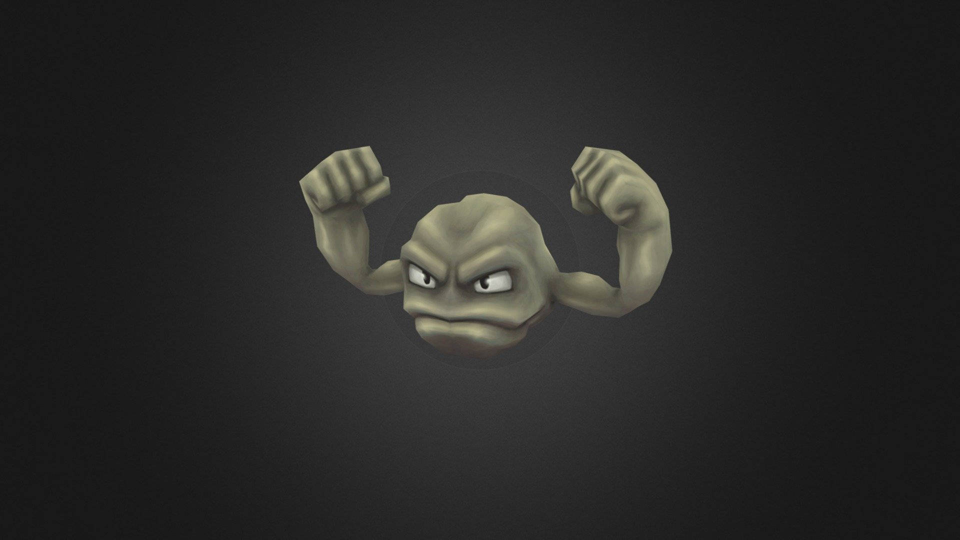 Realistisk Geodude med svart bakgrunn Bakgrunner