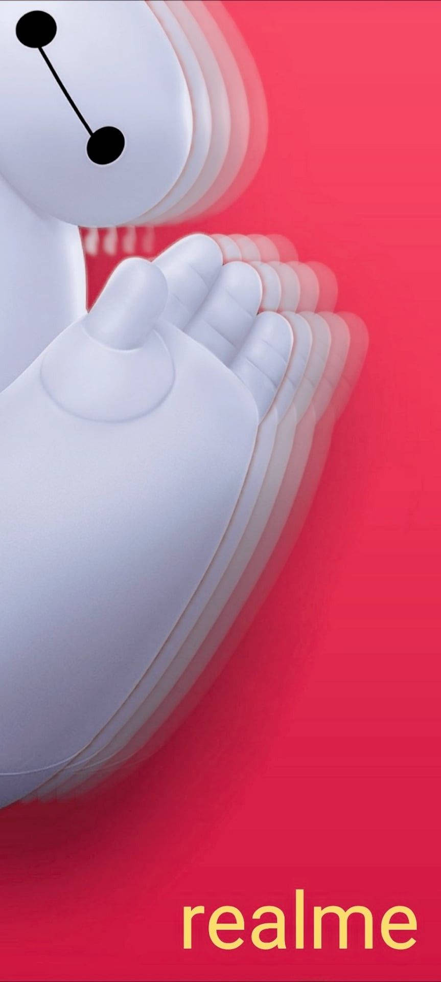 Realme 6 Punch Hole Baymax som vinker Bakgrunner
