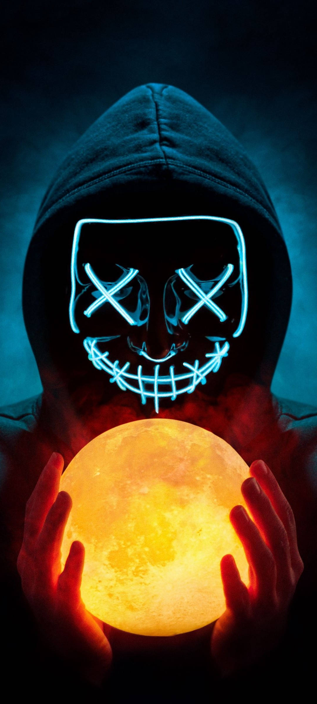 Realme 7 Mann i LED-maske Bakgrunner
