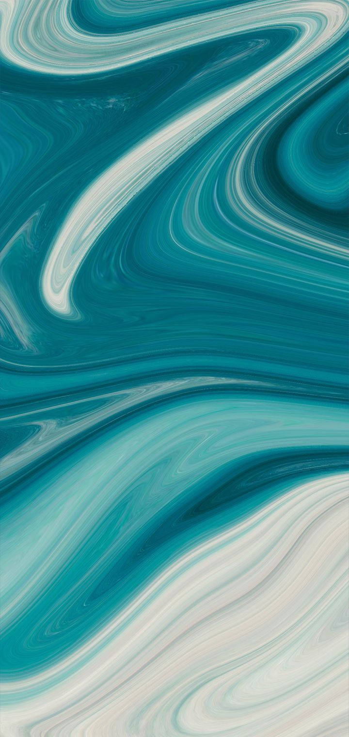 Realme Teal Swirls Bakgrunner