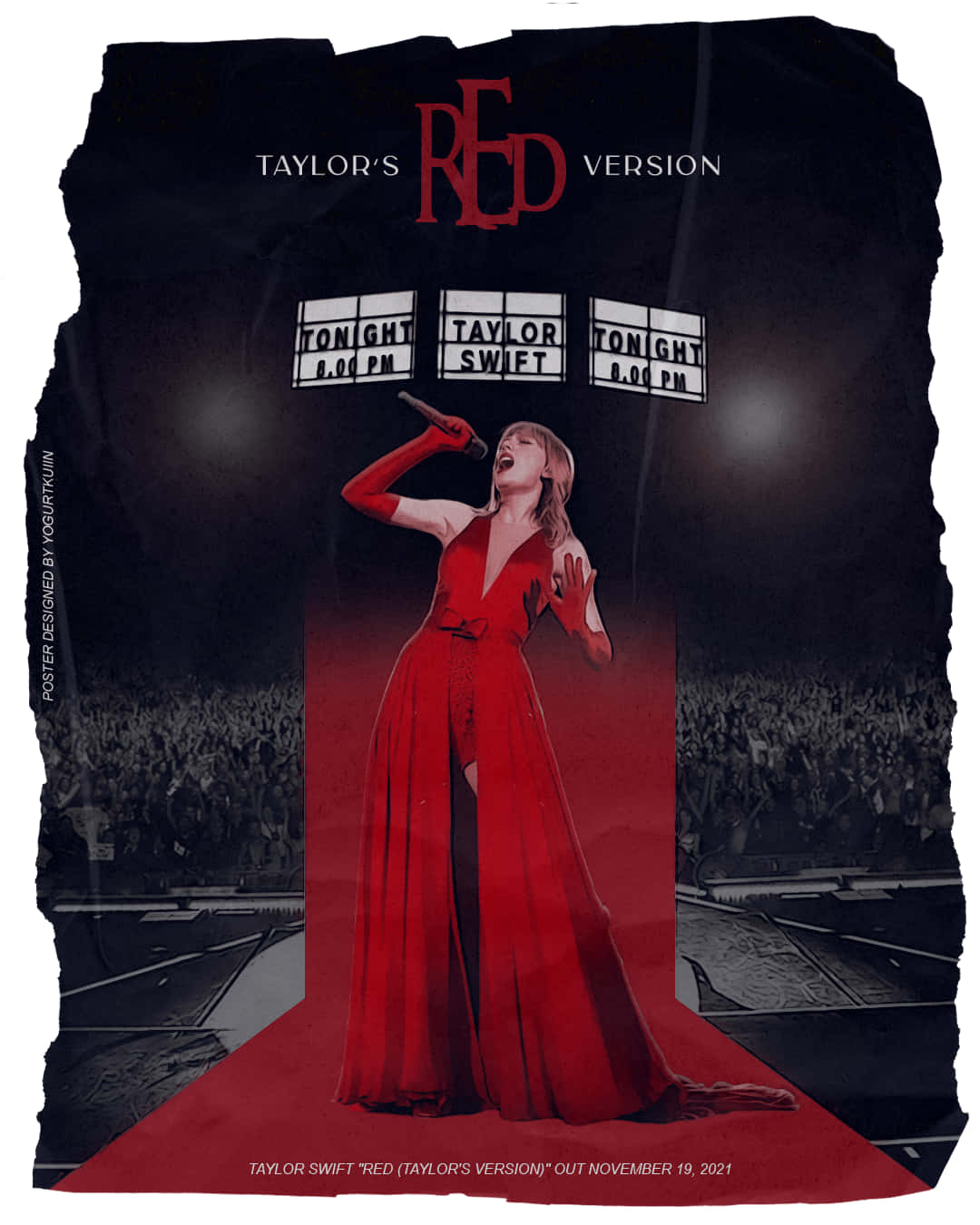Red Taylors Version Performance-plakat Bakgrunner