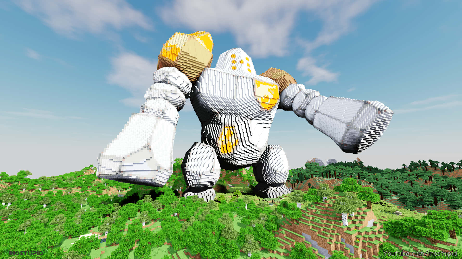 Regirock laget i Minecraft Bakgrunner