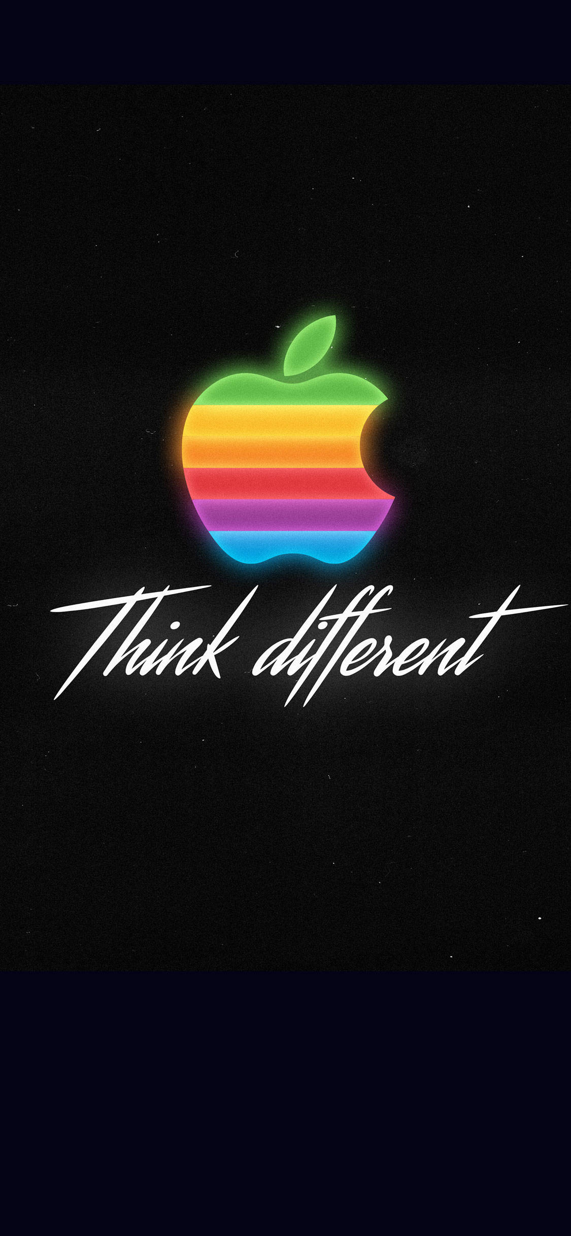 Regnbue Apple Logo iPhone Xs Bakgrunner