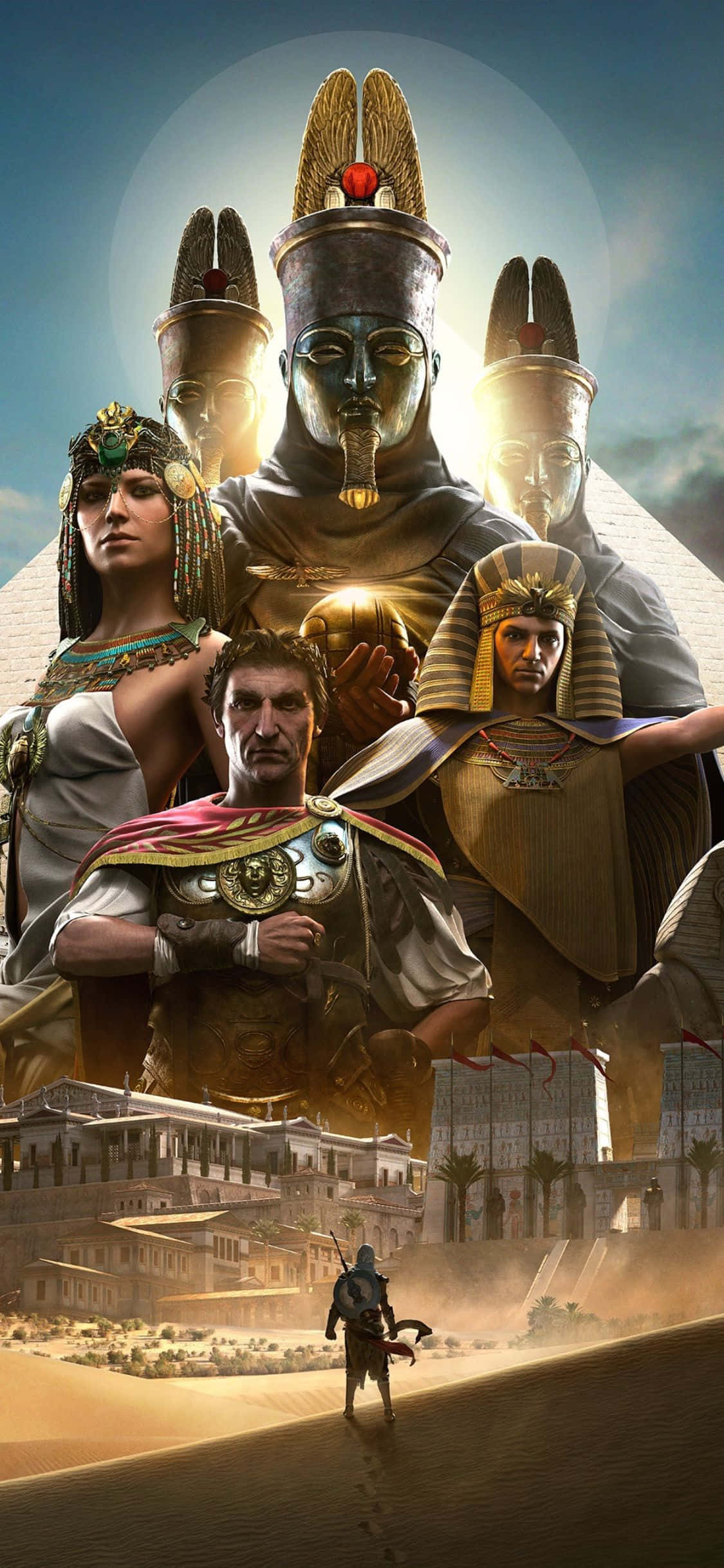 Reis gjennom det gamle Egypt med Assassins Creed Origins på iPhone X. Bakgrunner