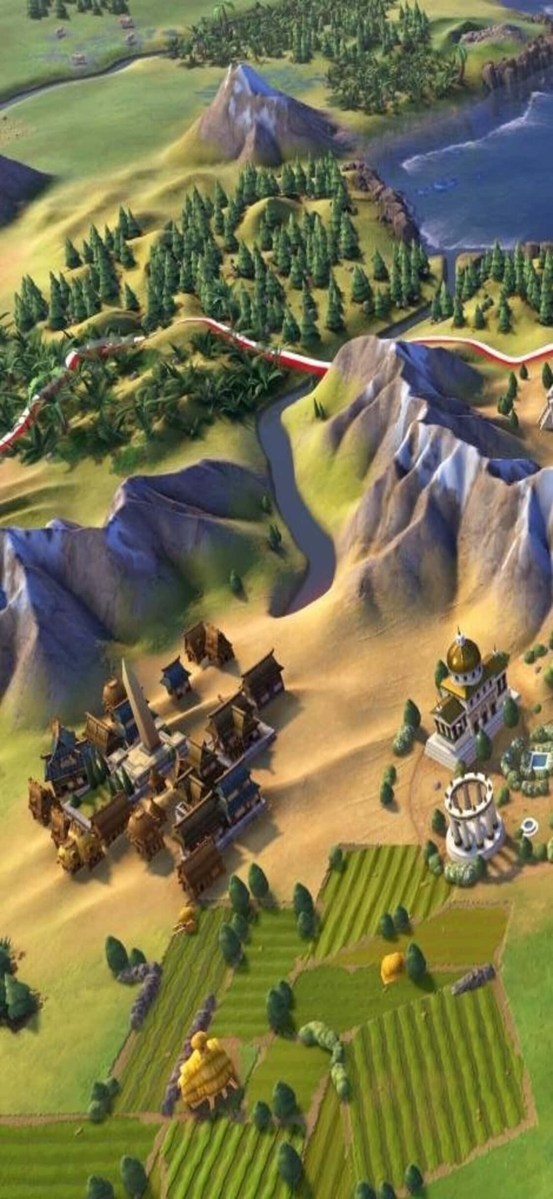 Reisen begynner – utforsk en verden av muligheter med Civilization V og iPhone X Bakgrunner