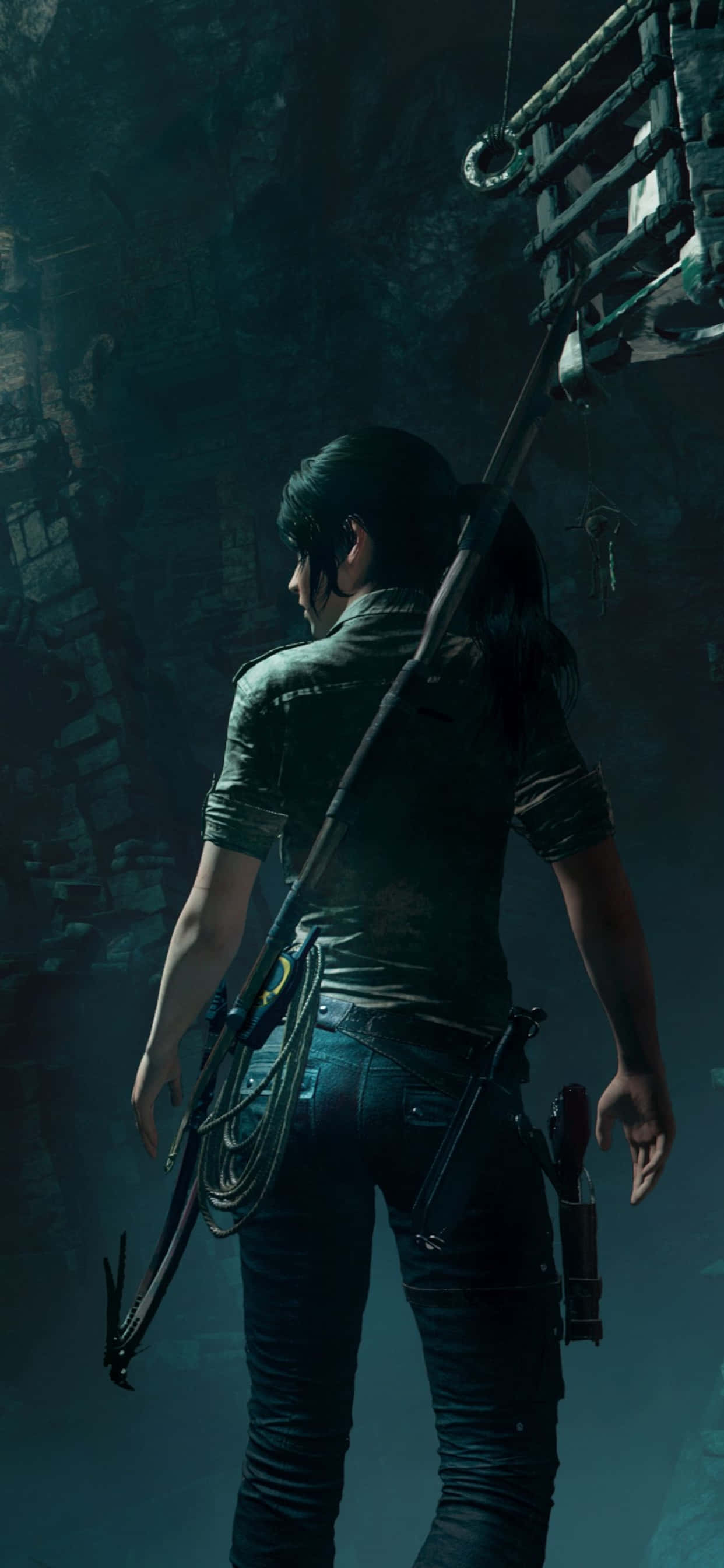 Reisen gjennom Rise Of The Tomb Raider på din iPhone Xs Max Bakgrunner
