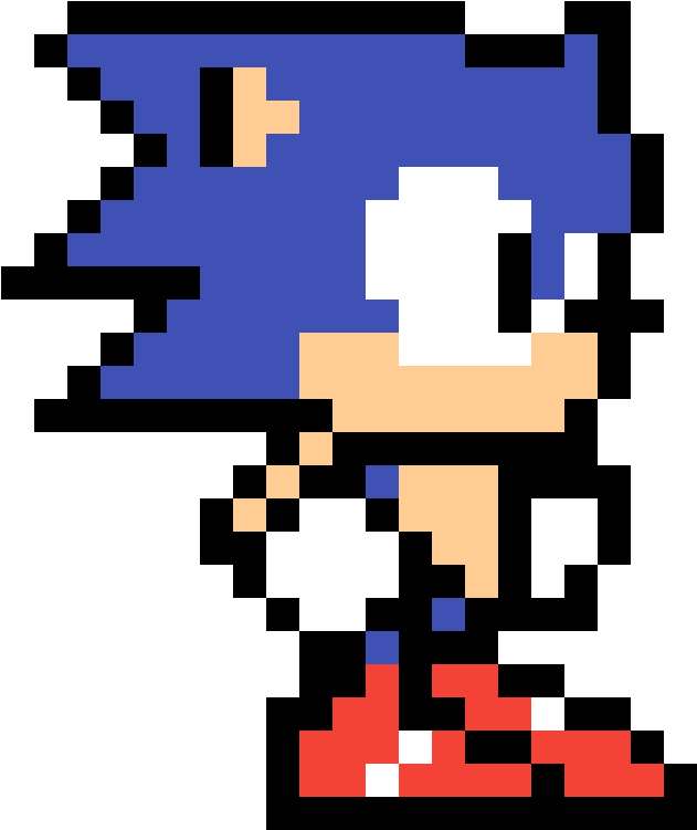 Retro blå karakter pixelkunst Bakgrunner