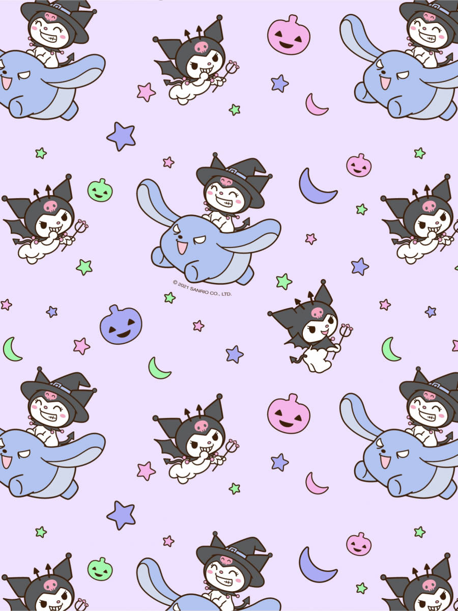 Rivalen til My Melody Kuromi med Baku Bakgrunner
