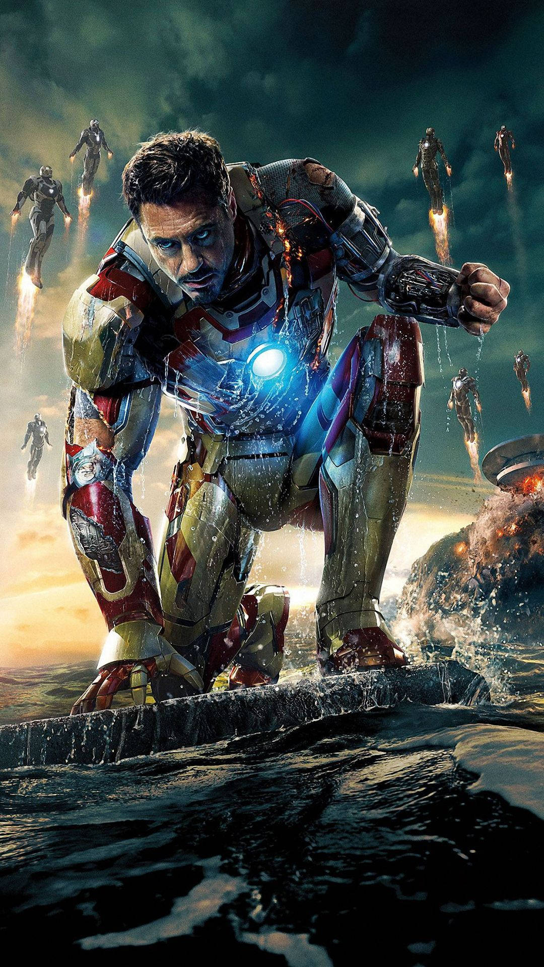 Robert Downey Jr Prototype-drakt Iron Man-telefon Bakgrunner