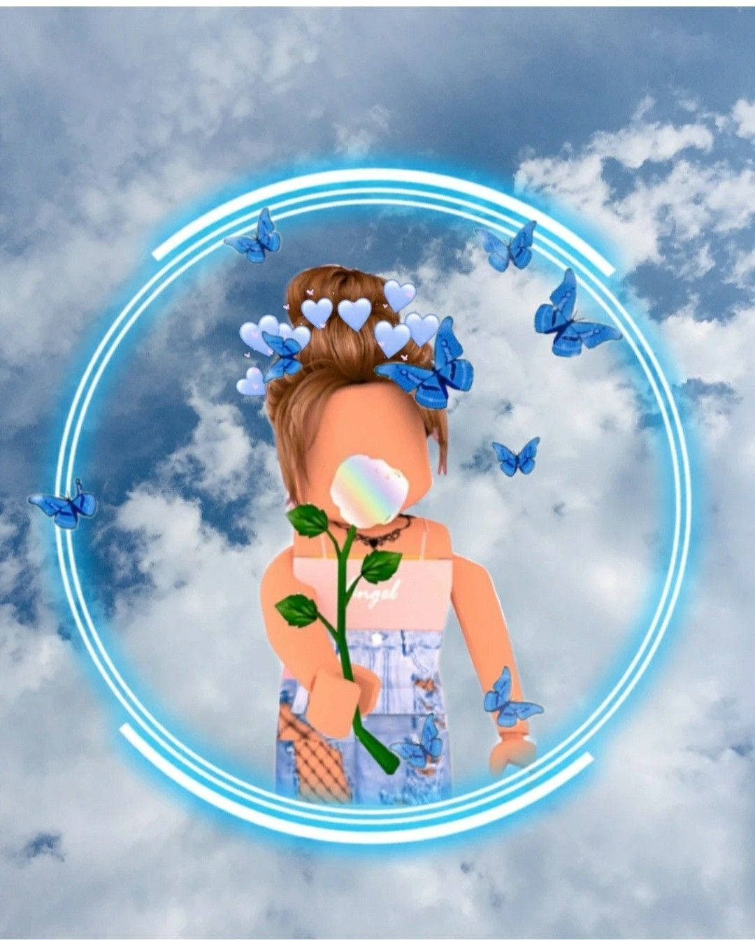 Roblox Avatar Blå Bakgrunner