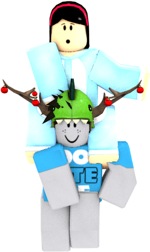 Roblox-karakter med festantrekk og reinsdyrlue Bakgrunner