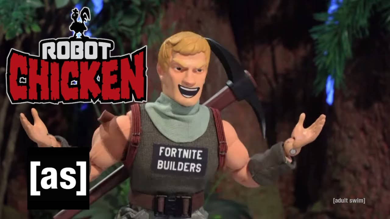 Robot Chicken Fortnite-parodi Bakgrunner
