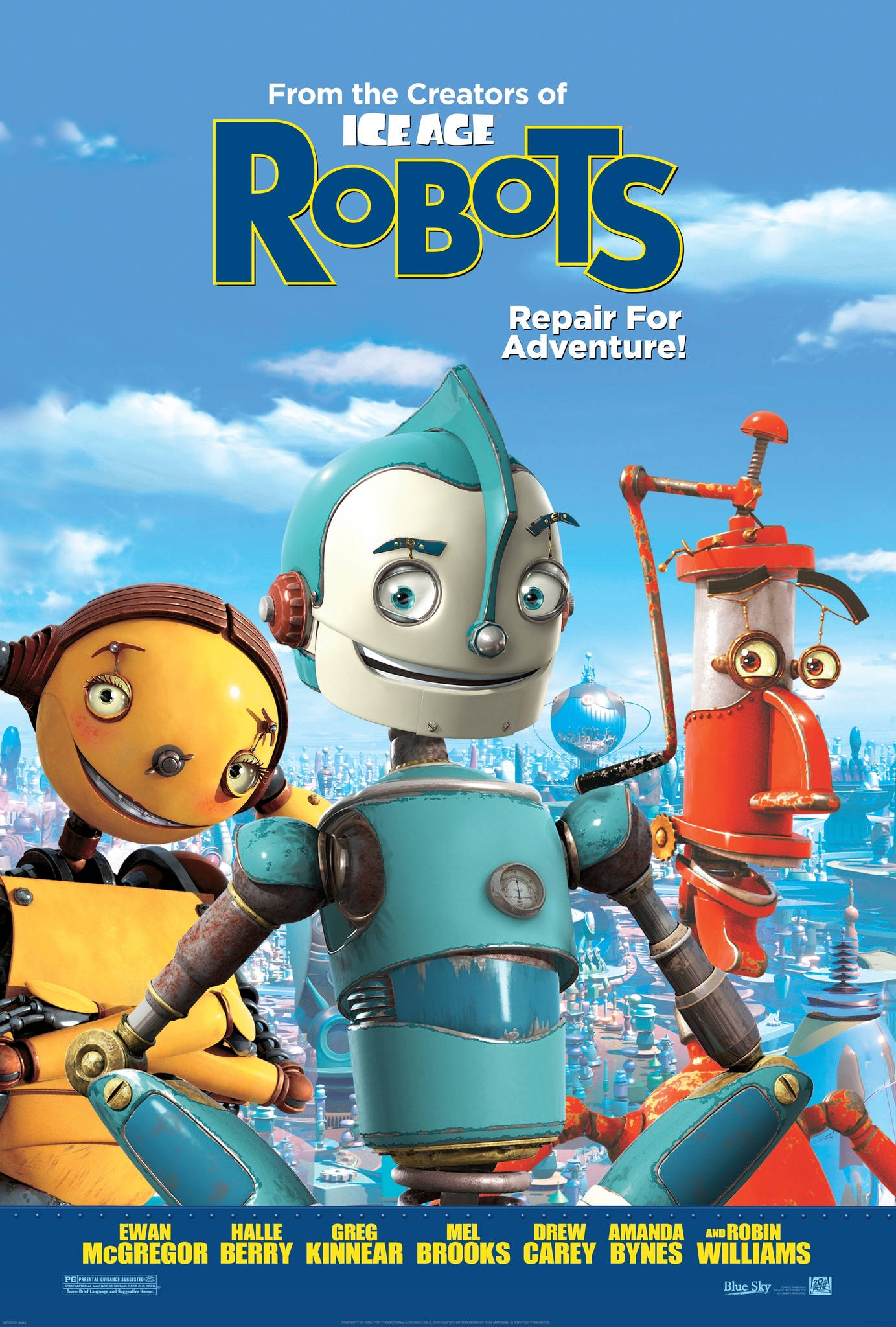 Robots Plakat Med Slagord Bakgrunner