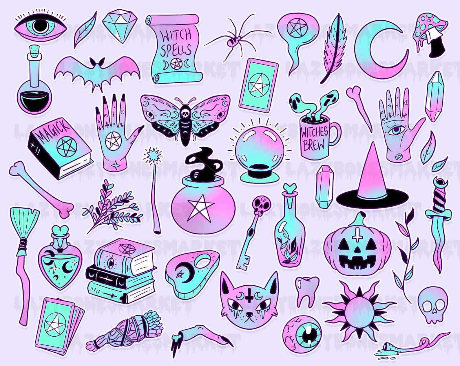 Rock din Pastel Goth-look Bakgrunner