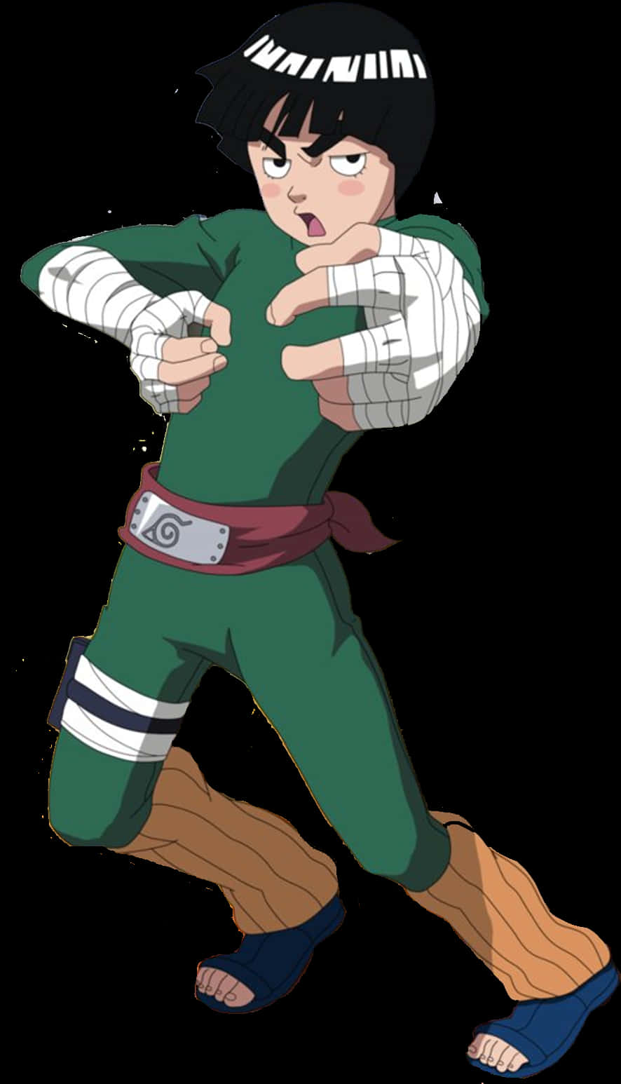 Rock Lee klar for kamp Bakgrunner