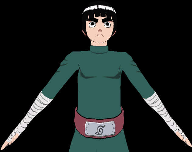 Rock Lee står selvsikker Bakgrunner