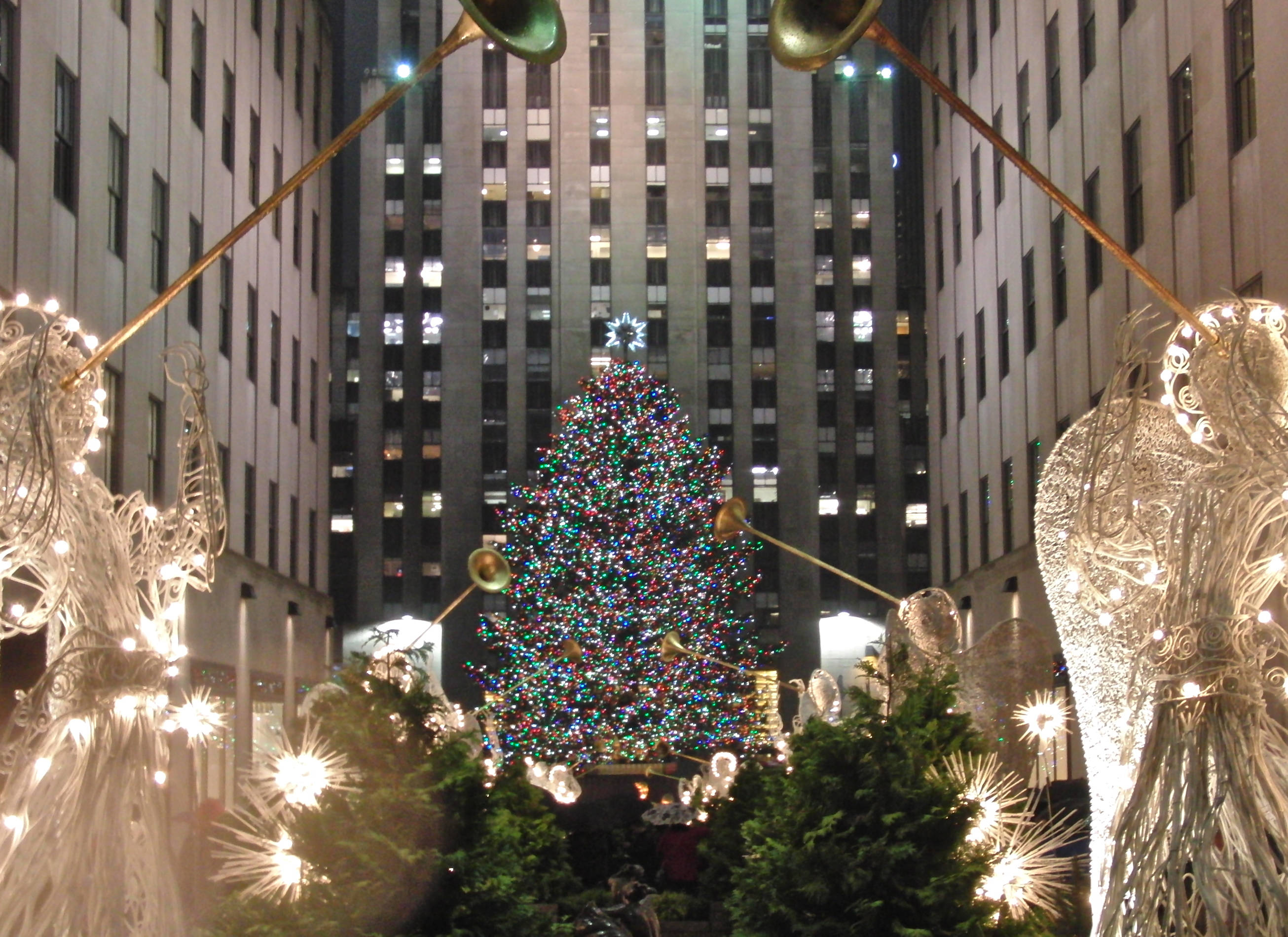 Rockefeller Center julekveld utsikt Bakgrunner