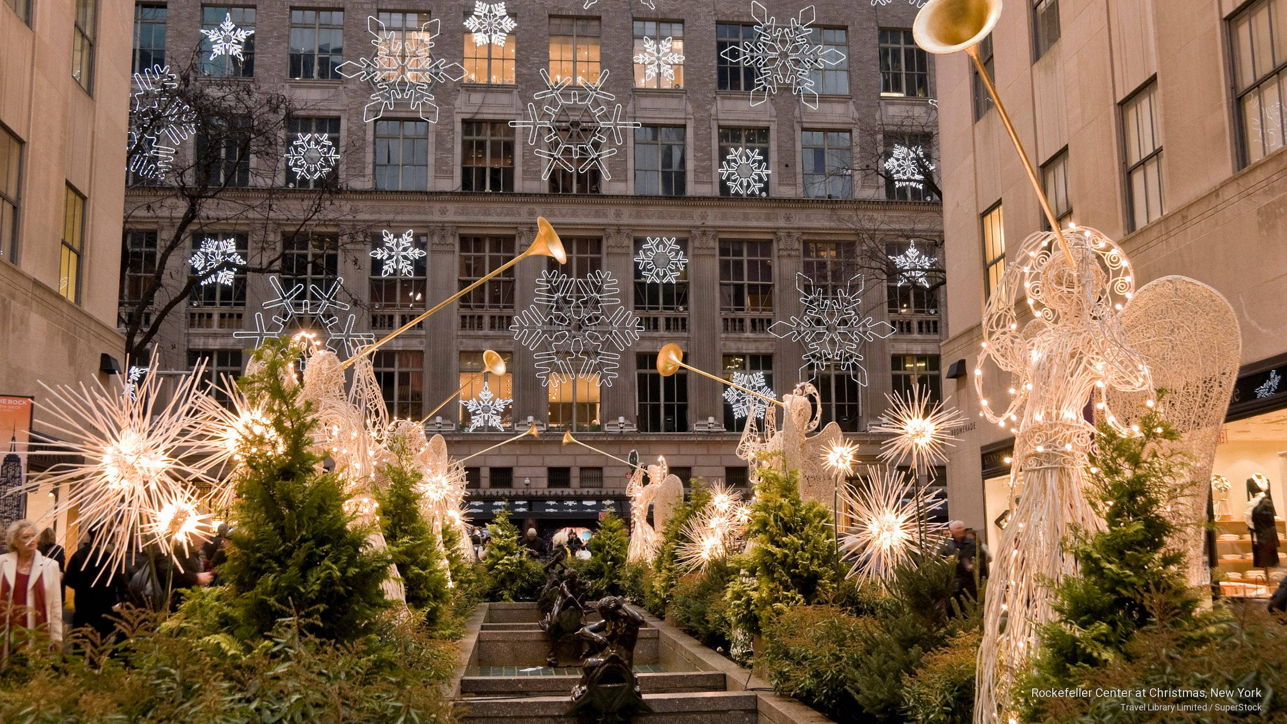 Rockefeller Center julepynt Bakgrunner