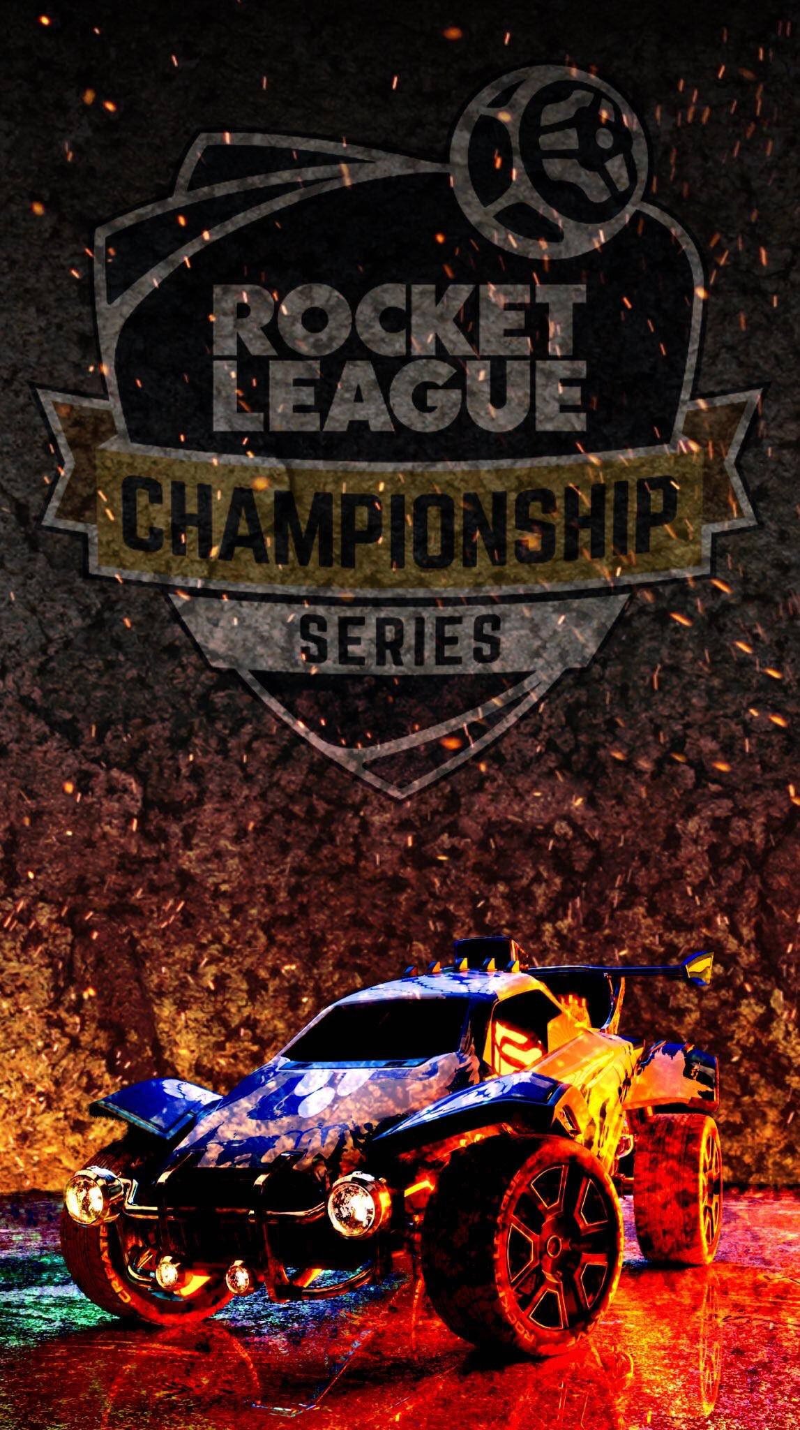 Rocket League Telefon Flammende Bil Bakgrunner