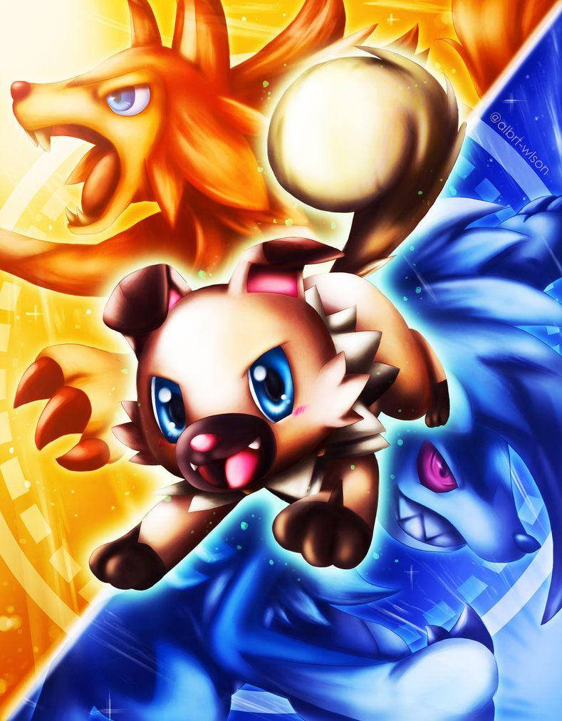 Rockruff med utviklingsformene sine Bakgrunner