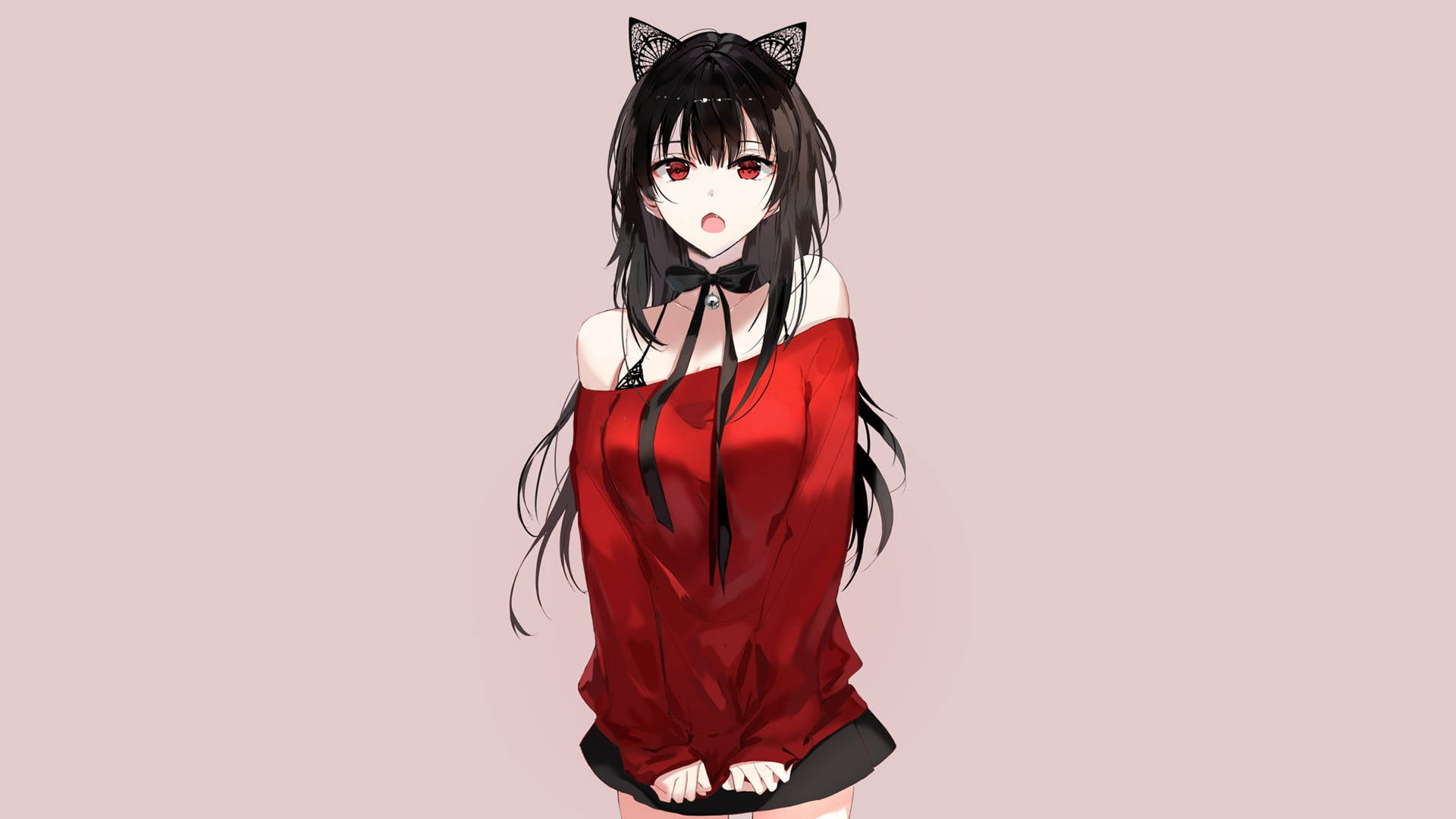 Rød Anime Røde Øyne Bakgrunner